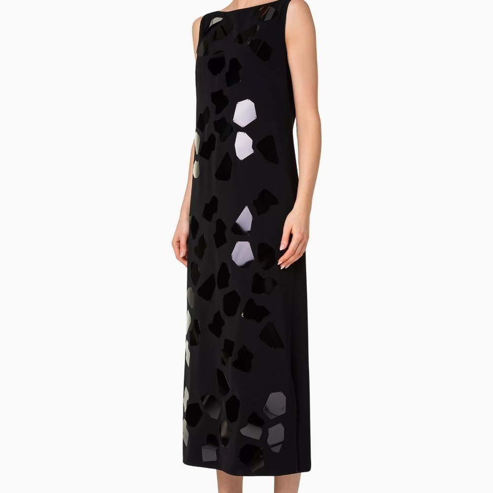 Akris punto Jersey Laser-Cut Tunic Midi-Dress Size 4 - Picture 9 of 9